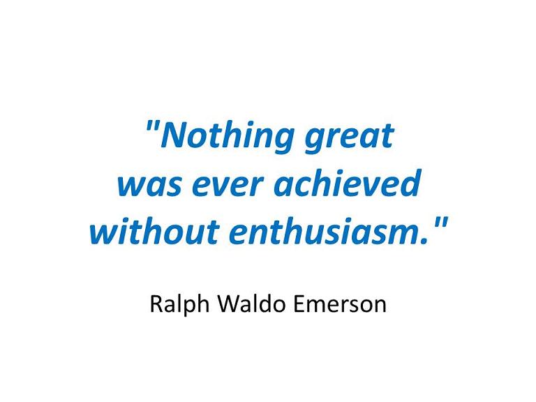 Ralph Waldo Emerson quote about enthusiasm