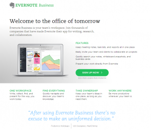 Evernote website