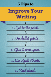 Tips to improve your writing now.