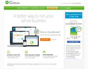 QuickBooks webpage screenshot