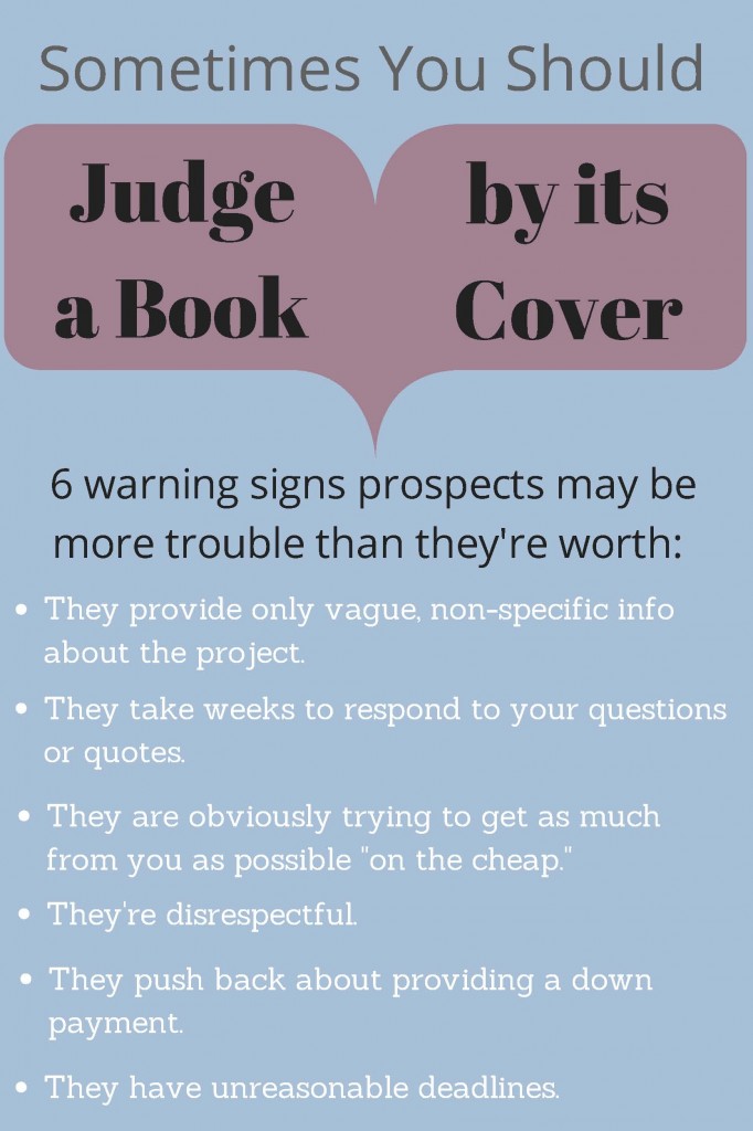 Freelancing tip: Sometimes you need to judge a book by its cover