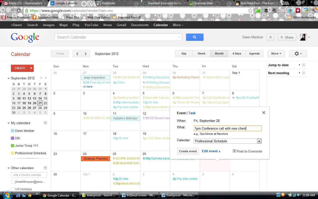 KanMeet: New Google Calendar Event